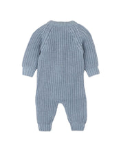 Load image into Gallery viewer, Bébé Knitted Zip Romper | Blue - www.bebebits.com.au