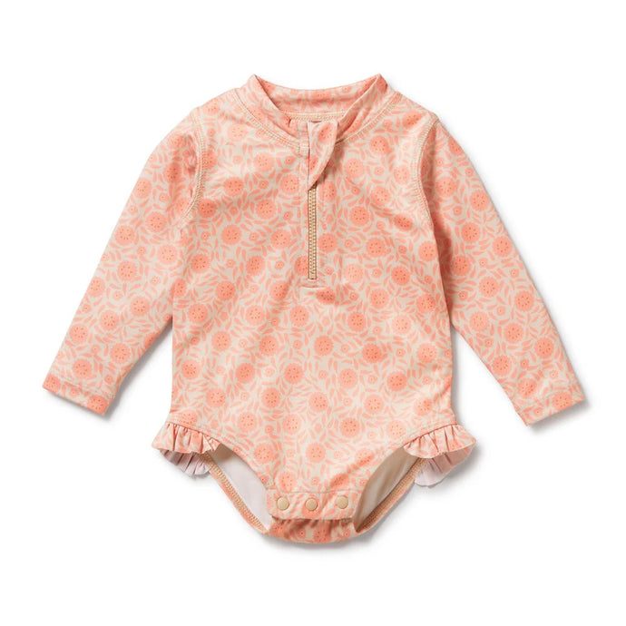 wilson + frenchy Amelie Floral LS Swimsuit