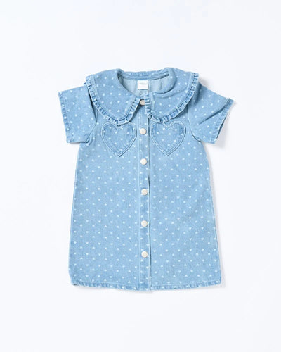 Walnut Amour Dress | Denim Hearts