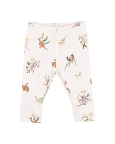 Bébé Australiana Print Organic Leggings