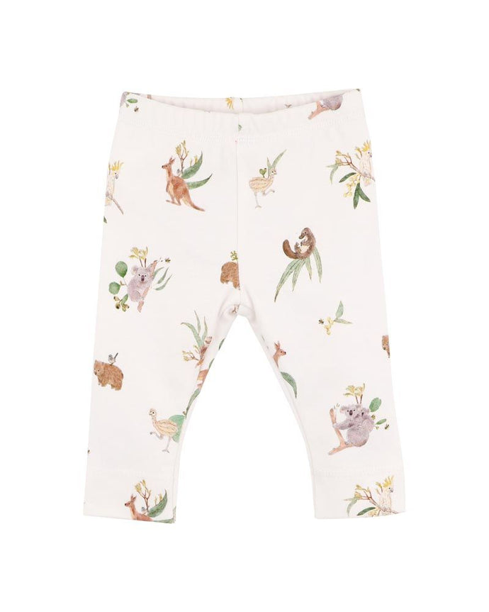 Bébé Australiana Print Organic Leggings