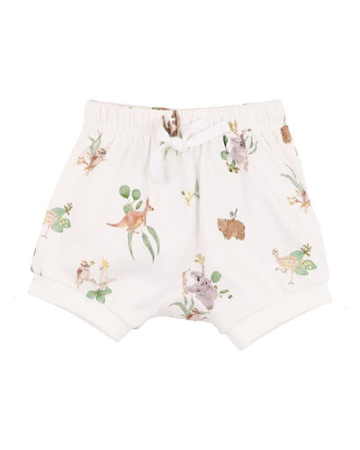Bébé Australiana Print Organic Shorts