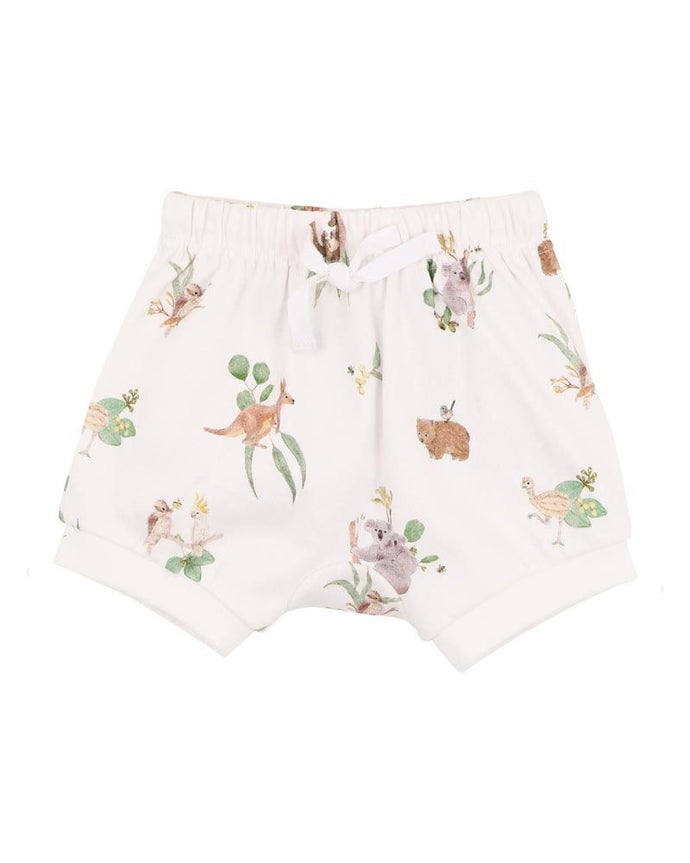 Bébé Australiana Print Organic Shorts