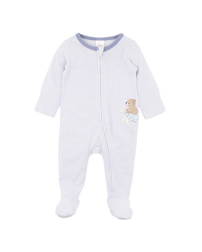 Bébé Axel Stripe Organic LS Zip Romper