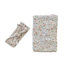 Load image into Gallery viewer, Mini &amp; Me Organic Jersey Baby Wrap &amp; Headband Set