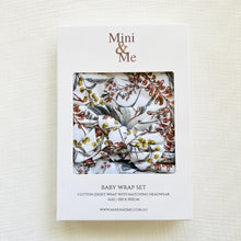 Load image into Gallery viewer, Mini &amp; Me Organic Jersey Baby Wrap &amp; Headband Set