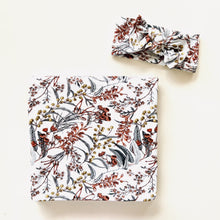 Load image into Gallery viewer, Mini &amp; Me Organic Jersey Baby Wrap &amp; Headband Set