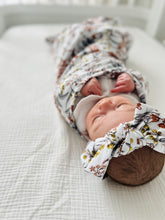Load image into Gallery viewer, Mini &amp; Me Organic Jersey Baby Wrap &amp; Headband Set