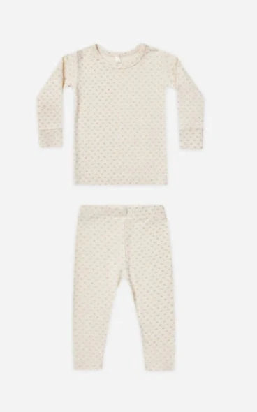 Quincy Mae Bamboo Pajama Set || Oat Check
