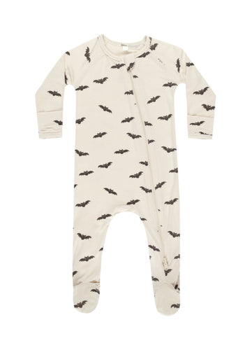 Quincy Mae Bamboo Zip Footie || Bats