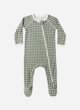 Load image into Gallery viewer, Quincy Mae Bamboo Zip Footie || Forest Check