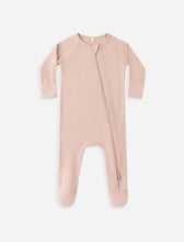Load image into Gallery viewer, Quincy Mae Bamboo Zip Footie || Rose