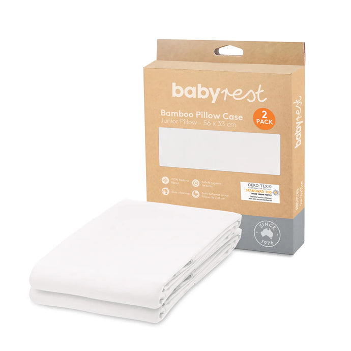 BabyRest Junior Pillow Case 2 Pack - Bamboo