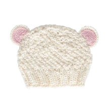 Load image into Gallery viewer, Bear Beanie | Cream + Pink