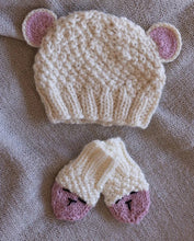 Load image into Gallery viewer, Bear Beanie | Cream + Pink