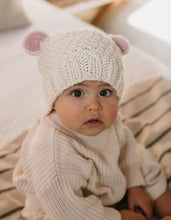 Load image into Gallery viewer, Bear Beanie | Cream + Pink
