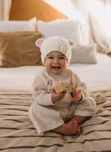 Load image into Gallery viewer, Bear Beanie | Cream + Pink