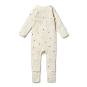 wilson + frenchy Organic Zipsuit with Feet | Bee Mine