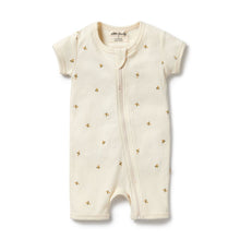 Load image into Gallery viewer, wilson + frenchy Organic Boyleg Zipsuit | Bee Mine