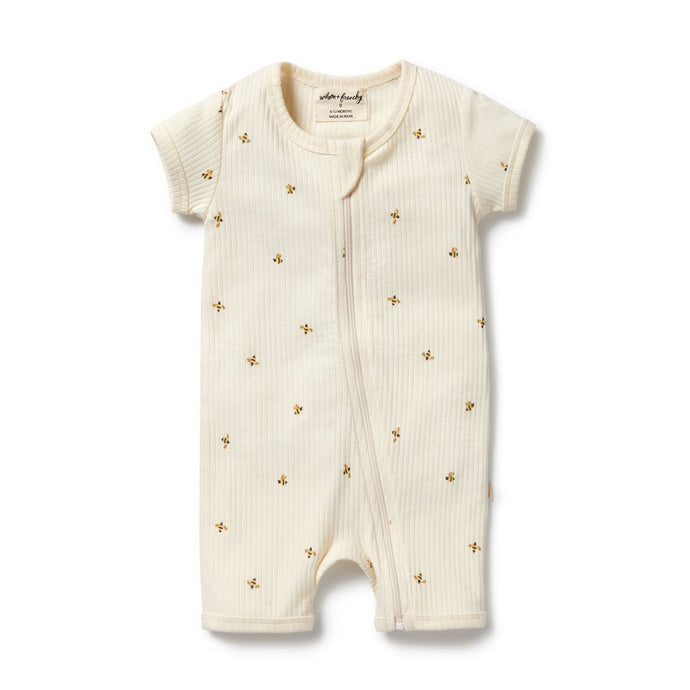 wilson + frenchy Organic Boyleg Zipsuit | Bee Mine