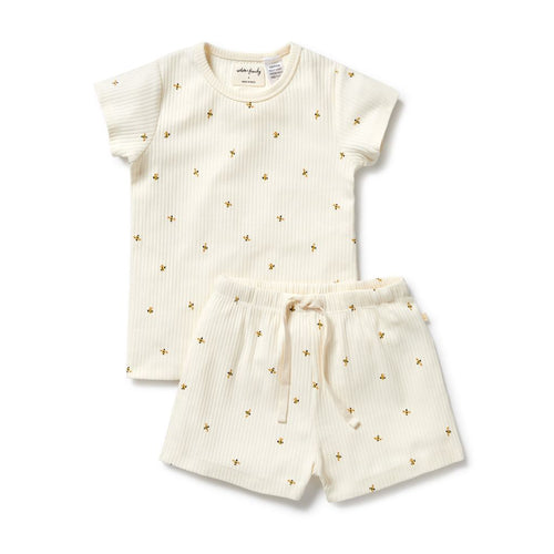 wilson + frenchy Short Sleeved Pyjamas | Bee Mine