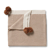 Load image into Gallery viewer, wilson + frenchy Organic Knitted Blanket - Cinnamon Stripe