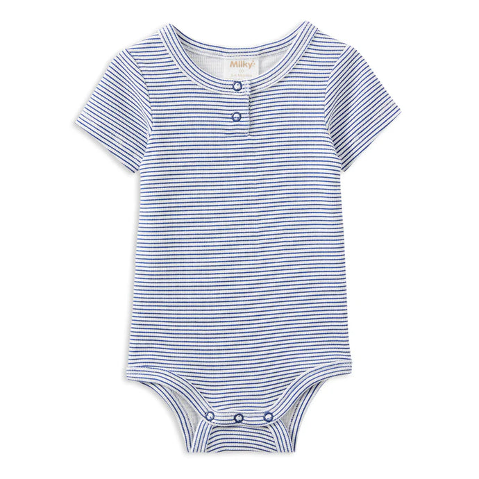 Milky Rib Bubbysuit | Blue Rib