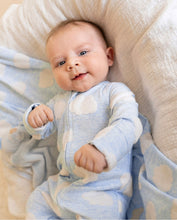 Load image into Gallery viewer, Bébé Blue Cloud Jacquard Bunny Rug