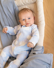 Load image into Gallery viewer, Bébé Blue Cloud Jacquard LS Onesie