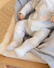 Load image into Gallery viewer, Bébé Blue Cloud Jacquard LS Onesie