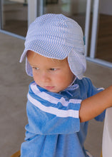 Load image into Gallery viewer, Acorn Soft Jersey Flap Cap | Blue Sprinkle