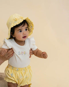 Bébé Bonnie Organic Embroidered Bodysuit