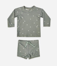 Load image into Gallery viewer, Quincy Mae boys rashguard + short set || sea green