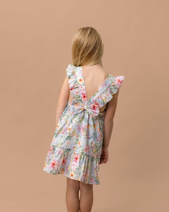 fox & finch Budgie Blue Floral Dress