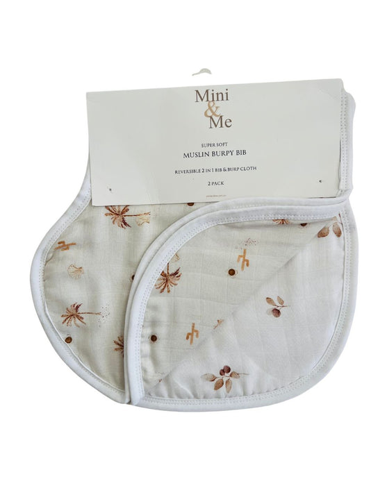 Mini & Me Burp Bib || Desert Palms & Fall