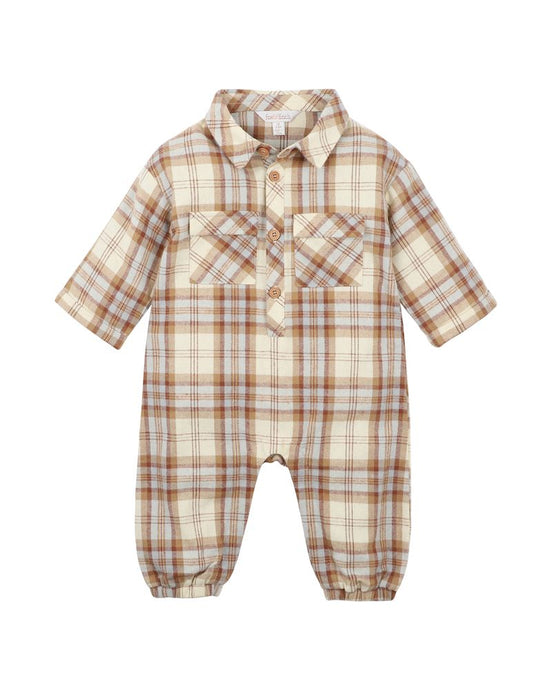 fox & finch Nevada Check Shirt Romper