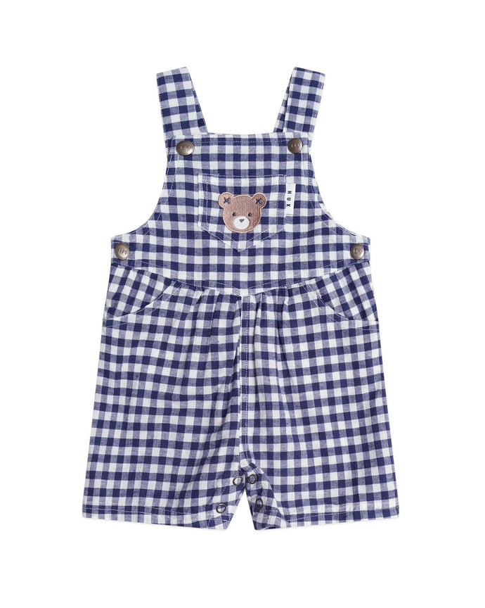 HUXBABY Check Short Overalls