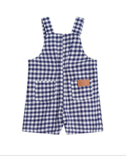 Load image into Gallery viewer, HUXBABY Check Short Overalls