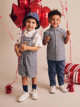 Load image into Gallery viewer, HUXBABY Check Short Overalls