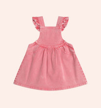 Load image into Gallery viewer, Huxbaby Cherry Heart Vintage Pinafore Dress