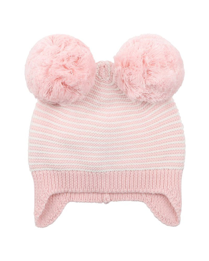 Bébé Ciara Stripe Pom Pom Knitted Beanie