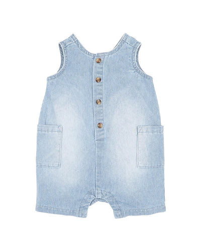 Bébé Clayton Stripe Denim Romper