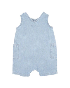 Bébé Clayton Stripe Denim Romper
