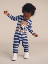 Load image into Gallery viewer, HUXBABY College Blue Stripe Romper