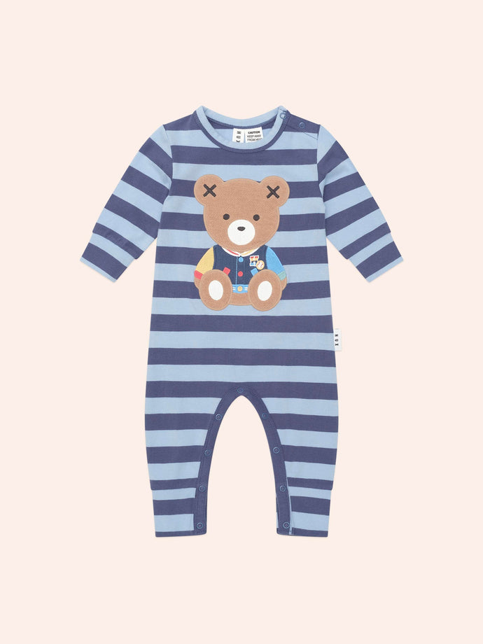 HUXBABY College Blue Stripe Romper