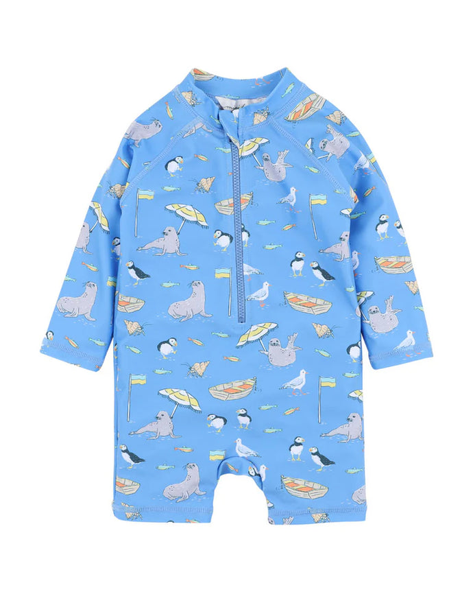 Minihaha Swim Conway Print LS Rash Suit
