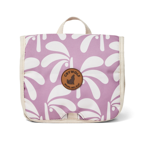 CRYWOLF Travel Cosmetic Bag - Lilac Palms