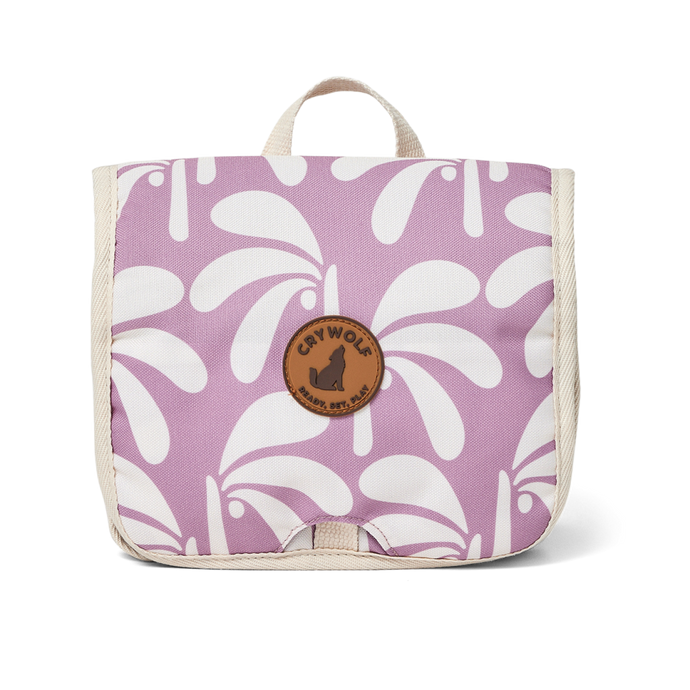 CRYWOLF Travel Cosmetic Bag - Lilac Palms *ON SALE NOW ~ BUY 1 GET 50% OFF 2ND BAG*