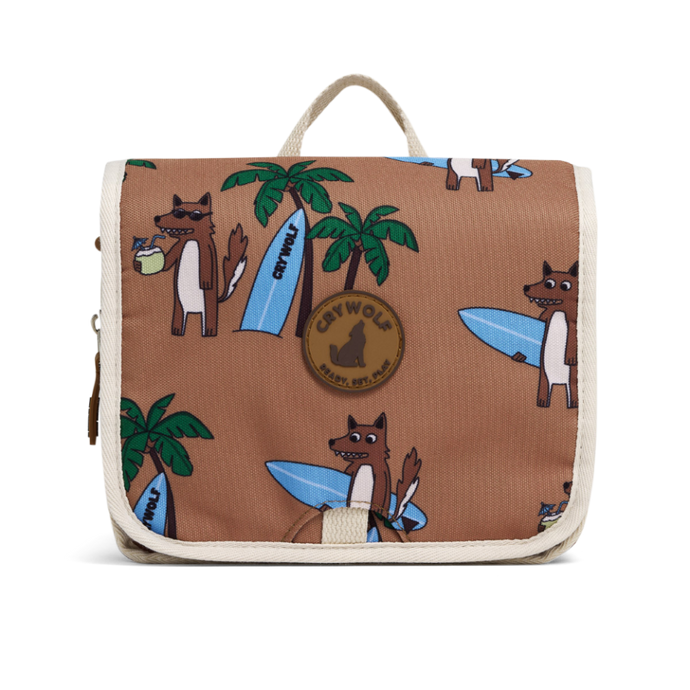 CRYWOLF Travel Cosmetic Bag - Surf'n Mr Wolf