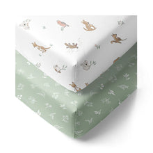 Load image into Gallery viewer, Living Textiles 2 Pack Cotton Jersey Cot Fitted Sheet | Australiana